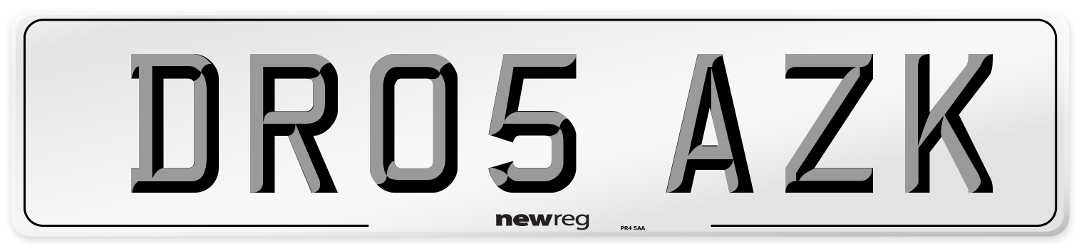 DR05 AZK Number Plate from New Reg